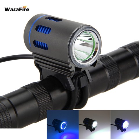 WasaFire Mini L2 Bike Light White Blue LED Bicycle Light Front Lamp MTB Cycling Headlamp 3000LM Headlight + 18650 Battery Pack ► Photo 1/6