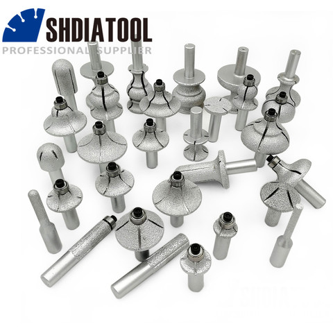 SHDIATOOL 1pc Vacuum Brazed Diamond Router Bits With 1/2