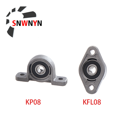 Zinc Alloy Diameter 8mm Bore Ball Bearing Pillow Block Mounted Support 2pcs KP08 KFL08 T8 Horizontal Vertical Lead Screw Support ► Photo 1/6