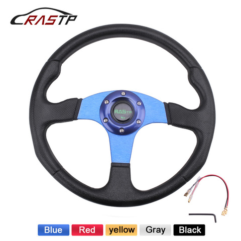 RASTP-Car Sport Steering Wheel racing Type High Quality Universal 14 inches 340MM Aluminum+PU RS-STW017-TP ► Photo 1/6
