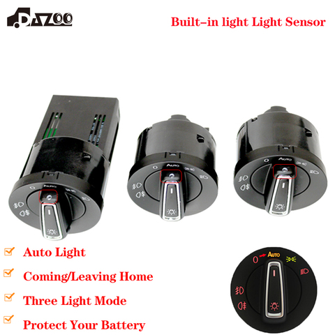 Red Upgrade  AUTO Headlight Switch with Light Sensor Module  For Golf J etta MK4 Passat B5 Polo Bora Bettle  Golf 6 7 Tiguan ► Photo 1/6