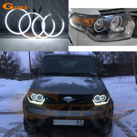 For UAZ Patriot Baijah Tulos 2015 2016 2017 2022 Excellent Ultra bright ccfl angel eyes kit halo rings ► Photo 1/6