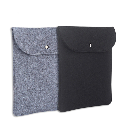 Metal buttons Sleeve Bag Case For iPad mini 4 5 Air 1 2 3 10.2 2022 For iPad Pro 10.5 9.7 2017 2022 Wool Felt Fabric Tablet case ► Photo 1/6