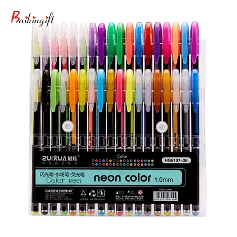 100 Pcs Coloring Gel Pens for Adult Coloring Books with Glitter