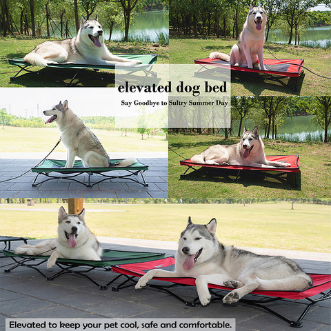 New Large Elevated Folding Pet Bed Cot Travel Portable Breathable Cooling Mesh Sleeping Dog Bed Breathable Outdoor Sleeping Cot ► Photo 1/6