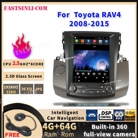 Android Multimedia Player For Toyota RAV4 2008-2015 Tesla Style radio GPS Navigation ► Photo 1/5