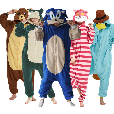 Large XXL Suit 180-200CM Sonic Kigurumi Adult Animal Pajamas Costume Onesie Cartoon Cosplay Women Jumpsuit One-Piece Pijamas Men ► Photo 1/6