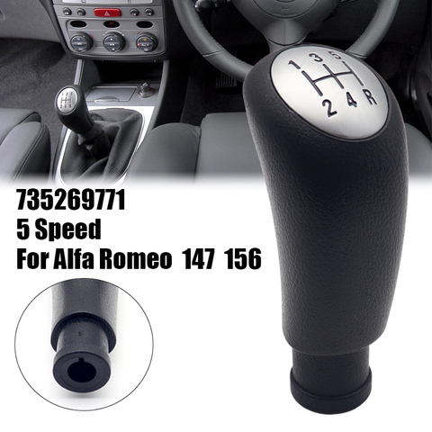 5 Speed Car Manual Gear Shift Knob Shifter Lever Gearstick Auto Accessories 735269771 For Alfa Romeo 147 156 2000-2010 New ► Photo 1/6