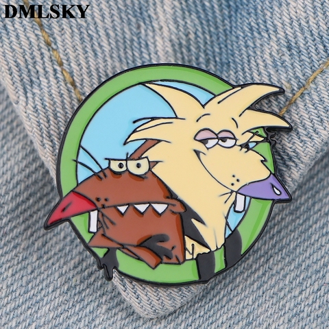 DMLSKY fashion beaver Metal Pins Enamel Brooches for Women Men Lapel Pin Backpack Badge Denim Pin Fashion Brooch M4163 ► Photo 1/6