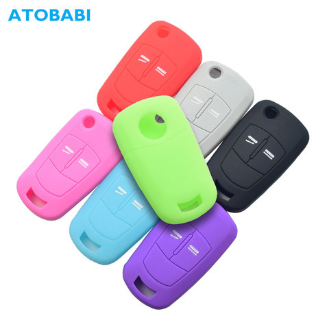 Silicone Car Key Case For Opel Vauxhall Astra Corsa Vectra Signum Tigra 2 Button Folding Remote Fob Cover Keychain Protector Bag ► Photo 1/6