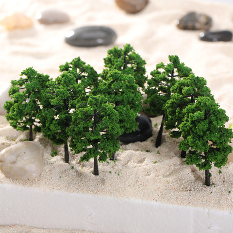 10pcs Scale Model Trees Train Railway Building Park Street Scenery Layout Tree Scenery Landscape Toys Festive Party Decor ► Photo 1/6