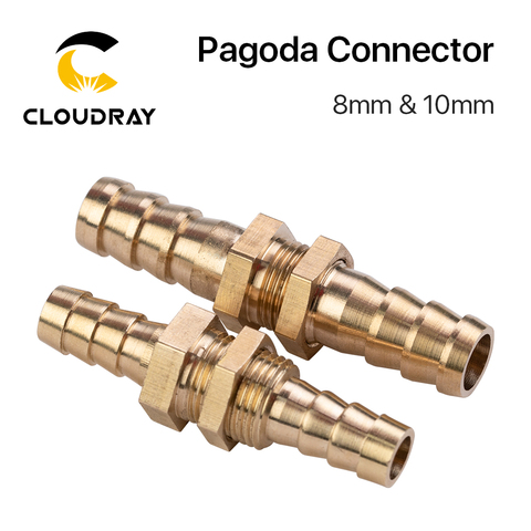 Cloudray Copper Pagoda head 8mm&10mm for Water Pipe Liquid Tube Gas pipe ► Photo 1/6