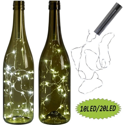 LED Cork Shaped Bottle Lights Wine Bottle Starry String Light for Festival Wedding Christmas Party Home Decor Fairy Night Lights ► Photo 1/6