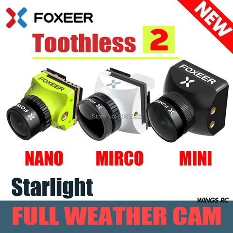 Foxeer Mini / Micro / Nano Toothless 2 1.7mm 1200TVL PAL/NTSC 4:3/16:9 Switchable Starlight FPV Camera Super HDR For FPV Drone ► Photo 1/6