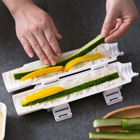 DIY Sushi Maker Set With Rice Mold, Bazooka Roller, Vegetable And