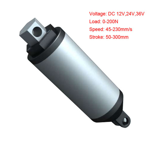 12V DC 100mm Stroke 4Inch Electric Linear Actuator 45-230mm/s 4 inch 200N 20KG Load 12-36V DC High Speed Tubular Electric Motor ► Photo 1/3