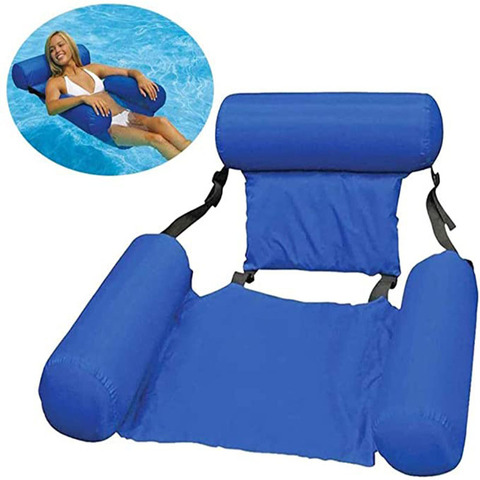 PVC Summer Inflatable Foldable Floating Row Swimming Pool Water Hammock Air Mattresses Bed Beach Water Sports Lounger Chair ► Photo 1/6