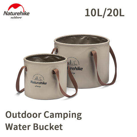Naturehike 10L/20L Outdoor Camping Water Bucket Ultralight Foldable Round Bucket 310g Picnic Washbasin Portable Fishing Bucket ► Photo 1/6