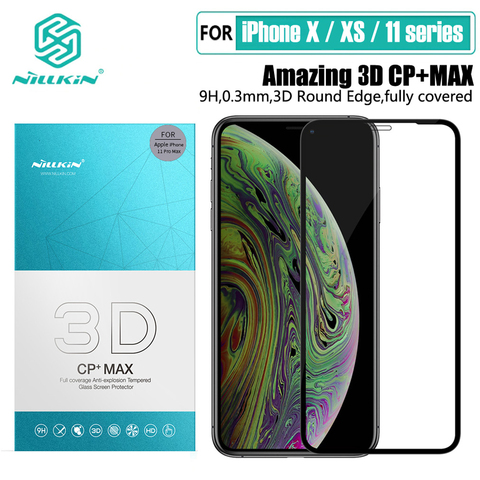NILLKIN anti glare Screen Protector For iPhone 11 Pro Max H/H+Pro/CP/XD/3D Protective Tempered Glass for iPhone X XR XS Max film ► Photo 1/6