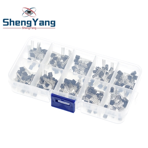 BC337 BC327 2N2222 2N2907 2N3904 2N3906 S8050 S8550 A1015 C1815 Transistor Assortment Kit 10value 200PCS,Transistors Box Pack ► Photo 1/5