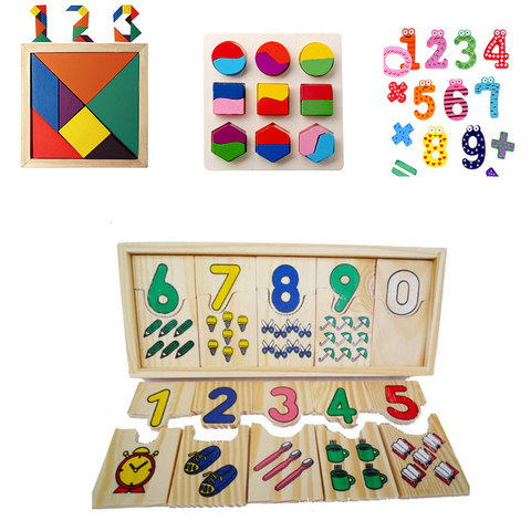 Mathematical Knowledge Classification Cognitive Matching Kids Montessori Early Educational Learn Toy Wood Box Gifts for Children ► Photo 1/6