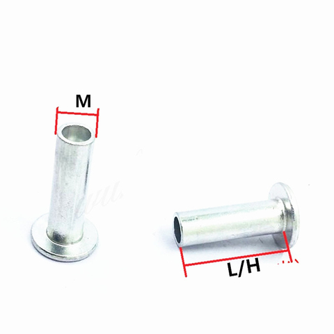 10-100PCS M2 M3 M4 M5 M6 GB873 Aluminum Flat Round Head Half Hollow Shank Rivet Aluminum Rivet Nut ► Photo 1/3