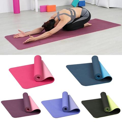 Anti-slip TPE Gym Home Outdoor Fitness Exercise Workout Pilates Yoga Mat Carpet ► Photo 1/6