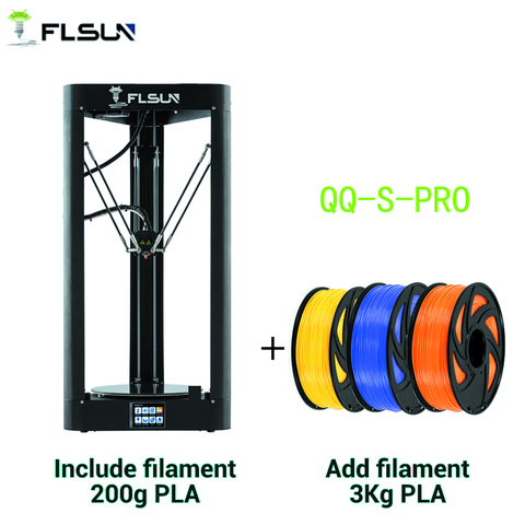 Flsun QQ-S-Pro Delta 3D Printer High Speed New Auto-leveling Switch Large Print Size kossel 3d-Printers Touch screen ► Photo 1/6