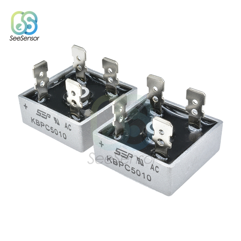 2Pcs/lot KBPC5010 Single-phases Diode Bridge Rectifier 50A 1000V KBPC 5010 Power Rectifier Diode Electronic Components ► Photo 1/6