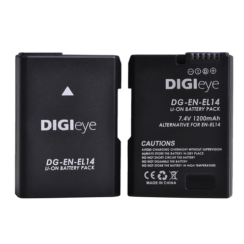 7.4V 1200mAh EN-EL14 EN-EL14A ENEL14 Battery for Nikon D3100 D3200 D3400 D5100 D5300 D5600 DF Coolpix P7000 P7100 P7800 ► Photo 1/6