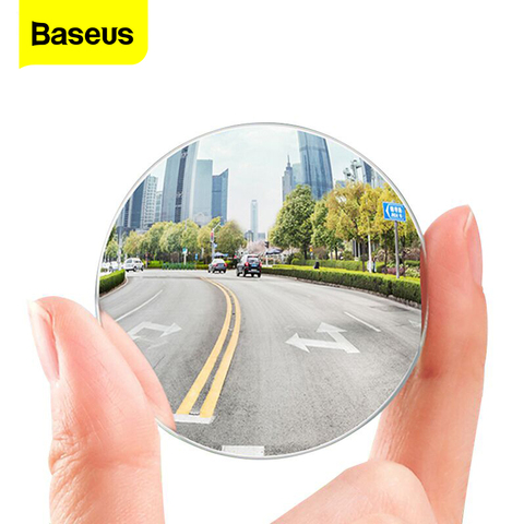 Baseus 2Pcs Car Blind Spot Mirror Auto Wide Angle Side Mirror For Car HD Round Anti Fog Rear View Rearview Parking Convex Mirror ► Photo 1/6