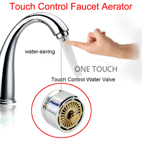 Brass Touch Control Faucet Aerator Water Valve Water Saving one touch tap Aerator Free shipping ► Photo 1/6