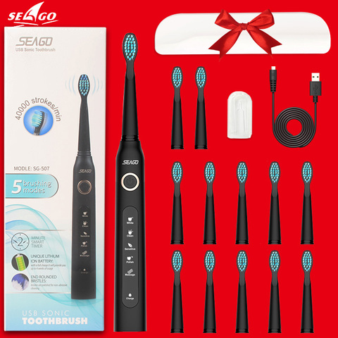 Electric Toothbrush Sonic Rechargeable Top Quality Smart Chip Toothbrush Head Replaceable Whitening Healthy Best Gift ! ► Photo 1/6