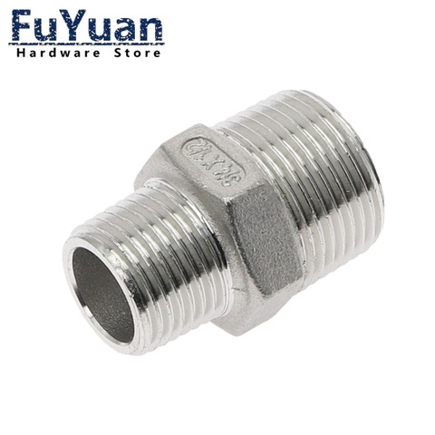 Hex Nipple Union 304 Stainless Steel Pipe Fitting Connector Coupler water oil 1/8