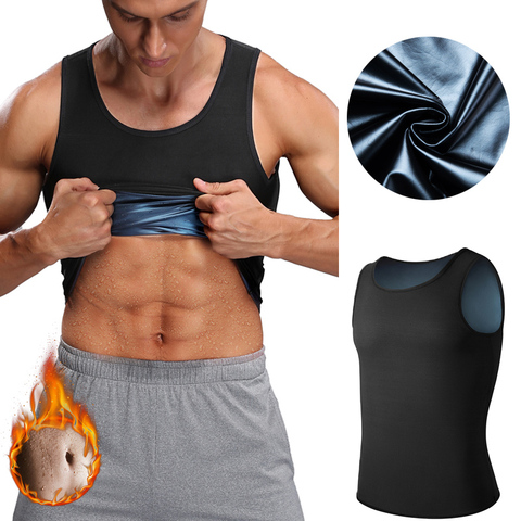 Men Polymer Body Shaper Sauna Sweat Vest Workout Waist Trainer Weight Loss Shapewear Tummy Slimming Sheath Corset Fitness Top ► Photo 1/6
