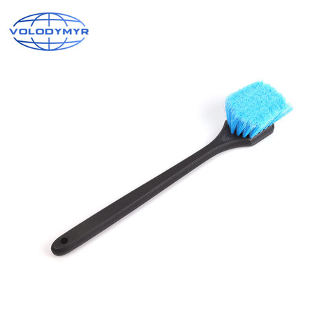 Car Rim Tire Wheel Brush Cleaner with Long Handle and Blue Soft Bristles Detailer for Detailing Auto Cleaning Clean Detail ► Photo 1/6