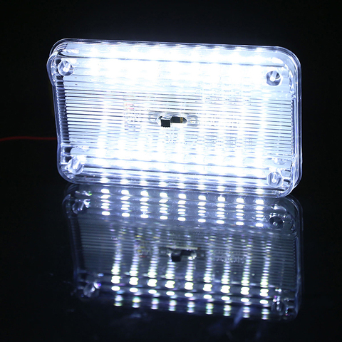 36 SMD Auto Car Dome LED Light Ceiling Interior Rectangular - White Ceiling Lamp for 12V Cars 115 x 72 x 15mm ► Photo 1/6