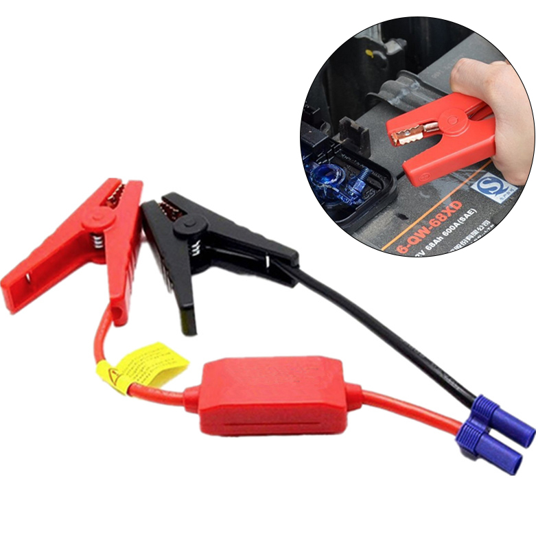 Battery Jumper Replacement Starter Clamp Cables,1 Pair Black & Red Car Emergency Battery Jumper Cables Wires Clamp Clip 
