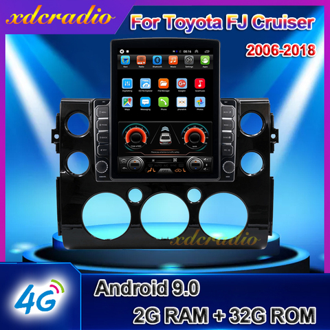 Xdcradio 10.4 INCH Tesla Style Vertical Screen Android 9.0 For Toyota FJ Cruiser J15 Car Radio Multimedia Player GPS Navigation ► Photo 1/6