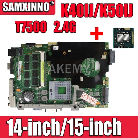 Send T7500 2 Cores Cpu For Asus K40AB K40AD K40AF K50AB K50AD.