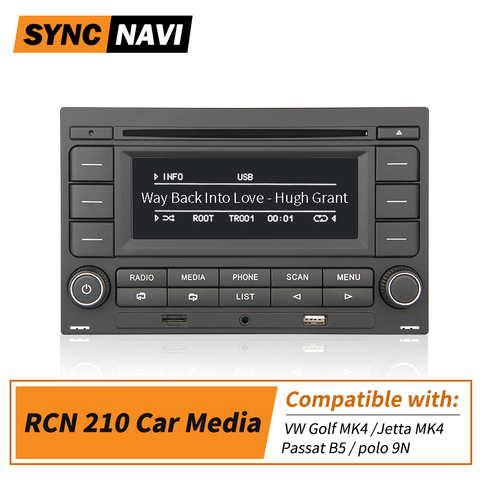 RCN210 Car Radio Vehicle Media With CD Player USB AUX TFT Bluetooth Multimedia Playe For VW Golf MK4 Jetta MK4 Passat B5 polo 9N ► Photo 1/6