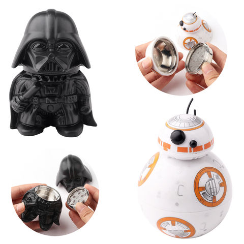 Star Wars Darth Vader Tobacco Crusher Keychains Tobacco Herb Grinde Magnet  Hand Muller Crusher Jewelry Periphery