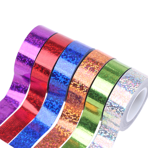 1pcs Laser Foil Tape Masking Tape DIY Stationery Scrapbooking Photo Album Decor Tape High-Strength Adhesive Small Rolls ► Photo 1/6