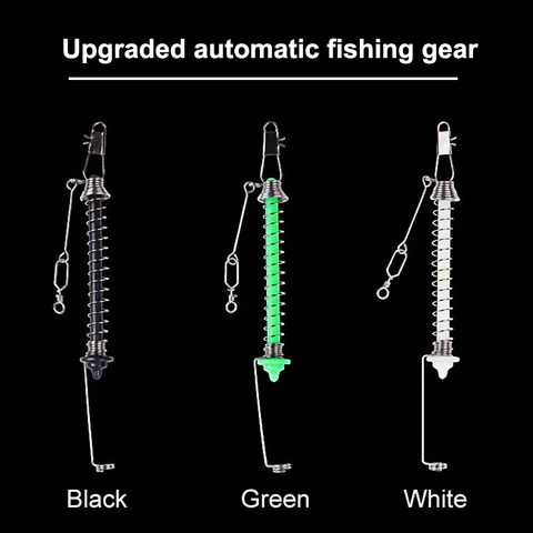 Automatic Fishing Hook Trigger Stainless Steel Spring Fishhook Bait Catch Ejection Catapult Full Speed Lazy Fishing Tackle ► Photo 1/6