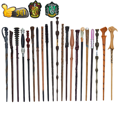 27 Kinds of Metal Core Potters Magic Wands Cosplay Voldemort Hermione Magical Wand Harried Cloth label as Bonus without Box ► Photo 1/6