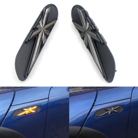 Smoked Black Union Jack LED Side Marker Signal Light Lamp Kit Fit For Mini Cooper R53 2002-2006 ► Photo 1/1