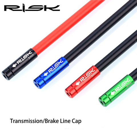 RISK 10pc Aluminum Bike Cable Housing End Caps For Bicycle Brake Cable Tube Shifter Cable Tips Cover Bike Derailleur Accessories ► Photo 1/6