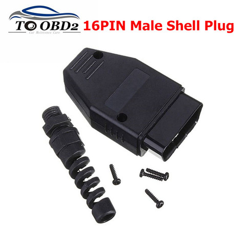 OBD 2 16Pin Male Connector Shell Plug Adapter OBD OBDII OBD2 16Pin Shell Plug Adapter 16Pin Male Shell Plug ► Photo 1/6