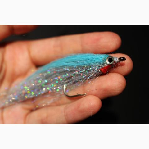 Tigofly 10 pcs 10 colors 1/0 4cm High Carbon Hook Holo Silver Salmon Trout Sea Bass Steelhead Minnow Fly Fishing Flies Lure Set ► Photo 1/4