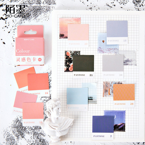 Inspiration color card  Decorative box Stickers set Scrapbooking Stick Label Diary Stationery Album ► Photo 1/5